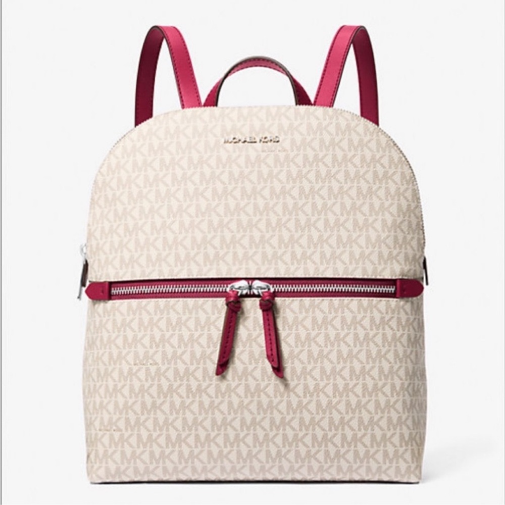 Michael Kors Dallas Medium Signature Logo Backpack - Picture 2 of 12